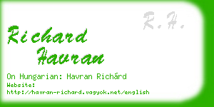 richard havran business card