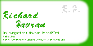 richard havran business card